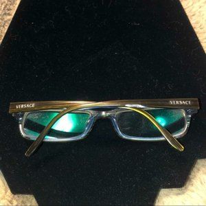 VERSACE Womens Olive Rectangle Frame 53-17-135 9324 Mod 3071 460 EUC
